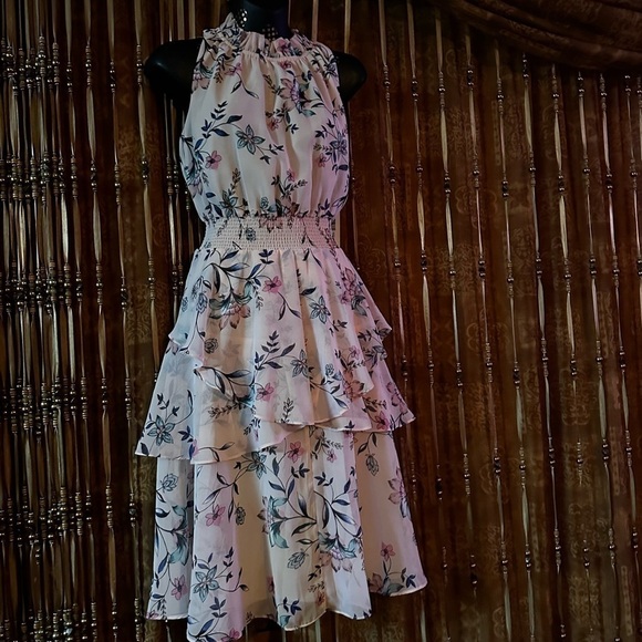 ELIZA J Ruffle Easter Floral Midi  Barbie DRESS BY ELIZA J Size 12 NWT - Picture 7 of 17